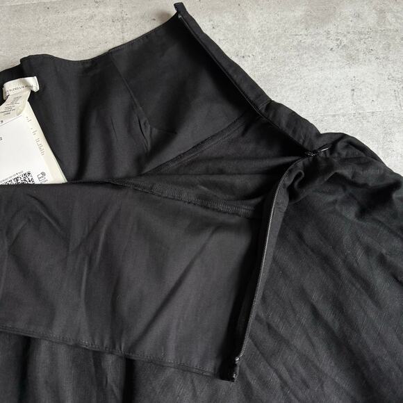 NWT black linen mini skirt H&M size 10 - Picture 4 of 6